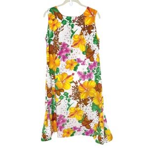 Vintage Pomare Hawaiian 70s Sleeveless Dress Medium